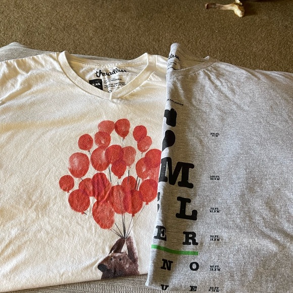 Threadless Other - Threadless 2XL T-Shirts Bear with Balloons & Humorous Eye Chart